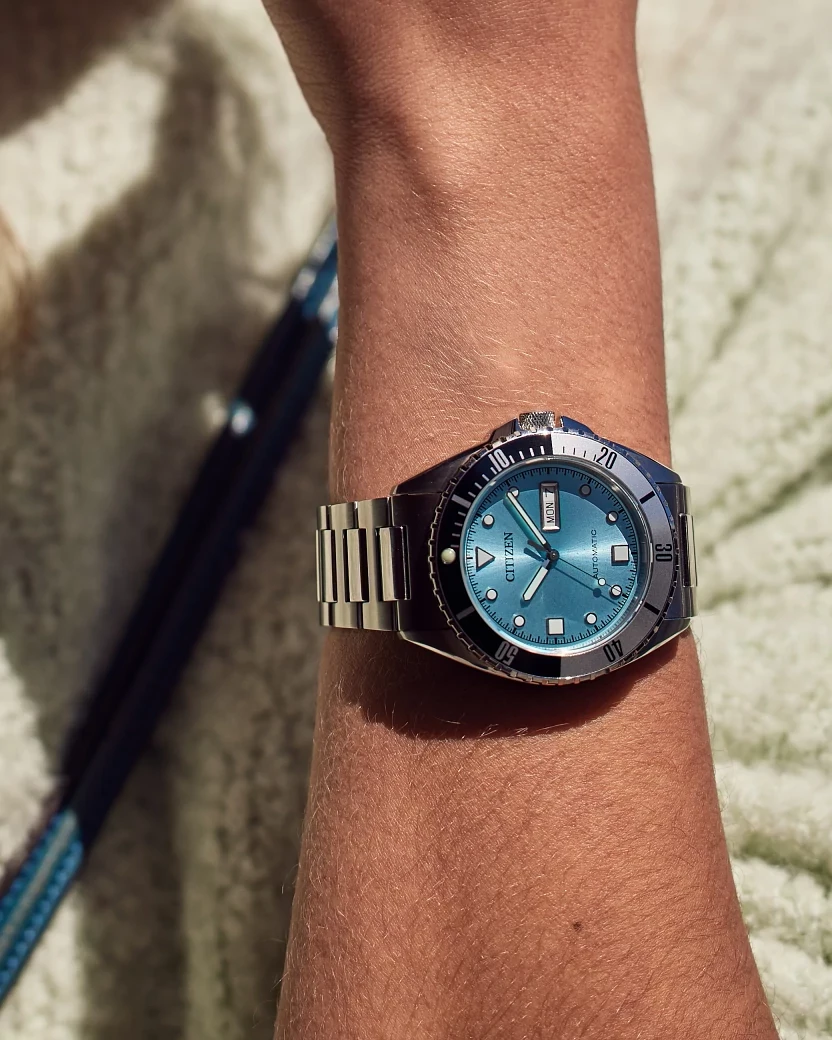 Sport Automatic Light Blue Dial Stainless Steel Bracelet NH7530